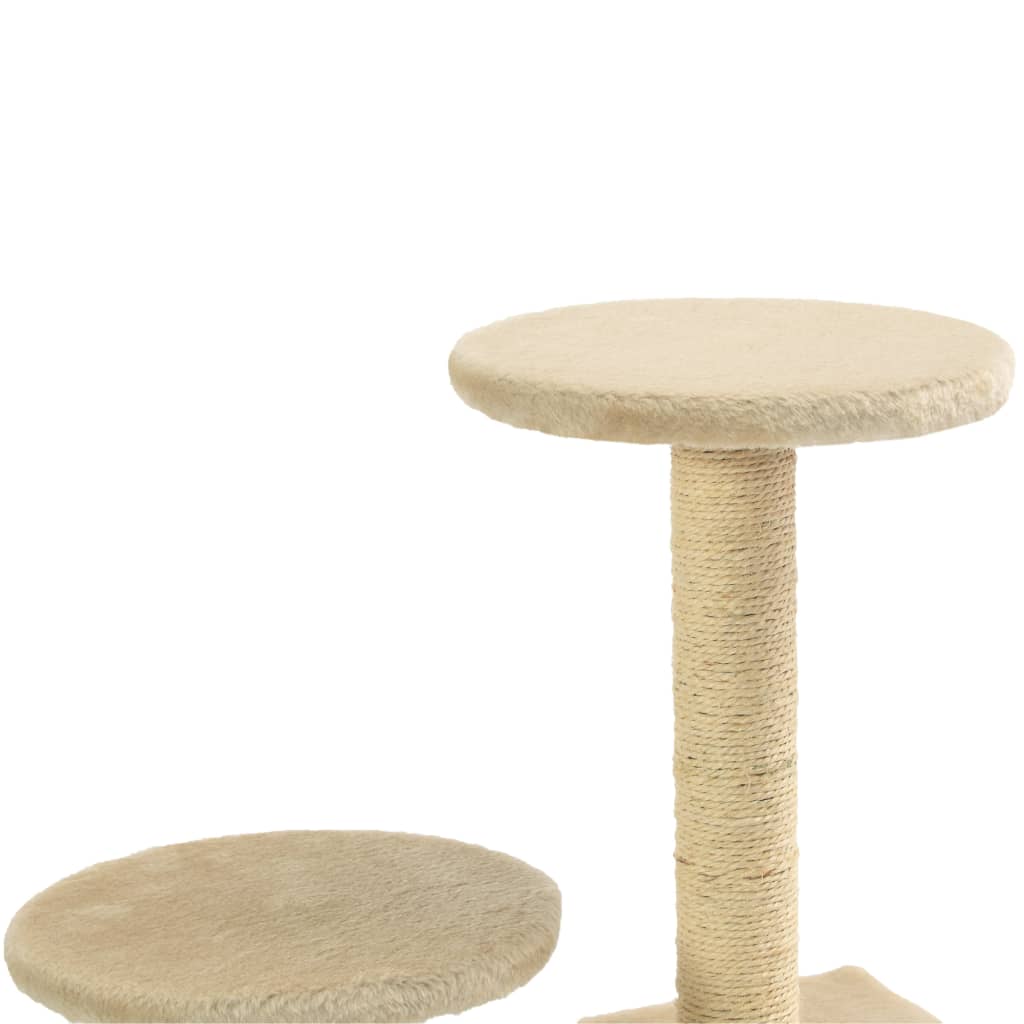 Cat Tree with Sisal Scratching Posts 60 cm Beige
