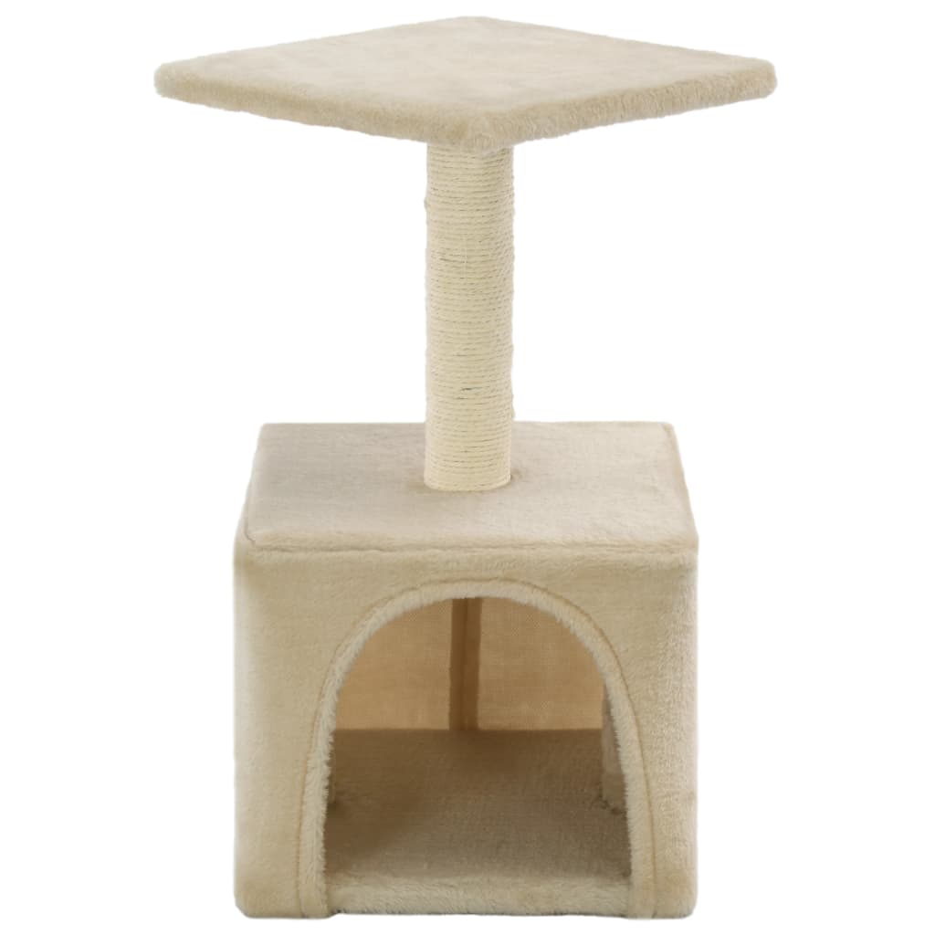Cat Tree with Sisal Scratching Post 55 cm Beige