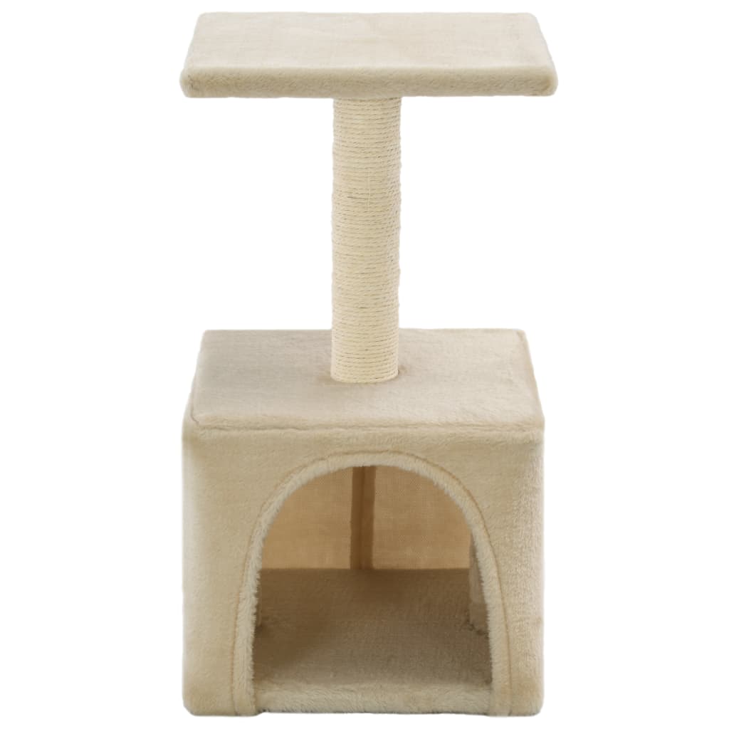 Cat Tree with Sisal Scratching Post 55 cm Beige