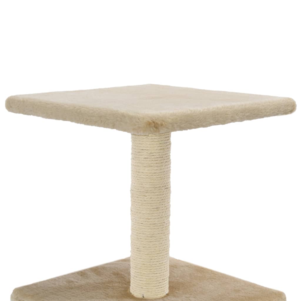 Cat Tree with Sisal Scratching Post 55 cm Beige