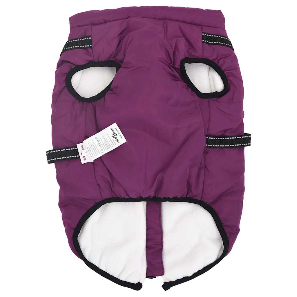 Dog Coat with Harness Waterproof Reflective Purple 4XL