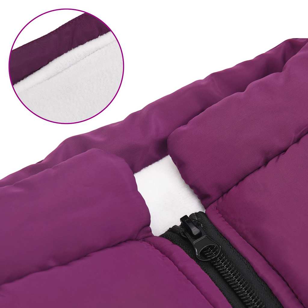 Dog Coat with Harness Waterproof Reflective Purple 4XL