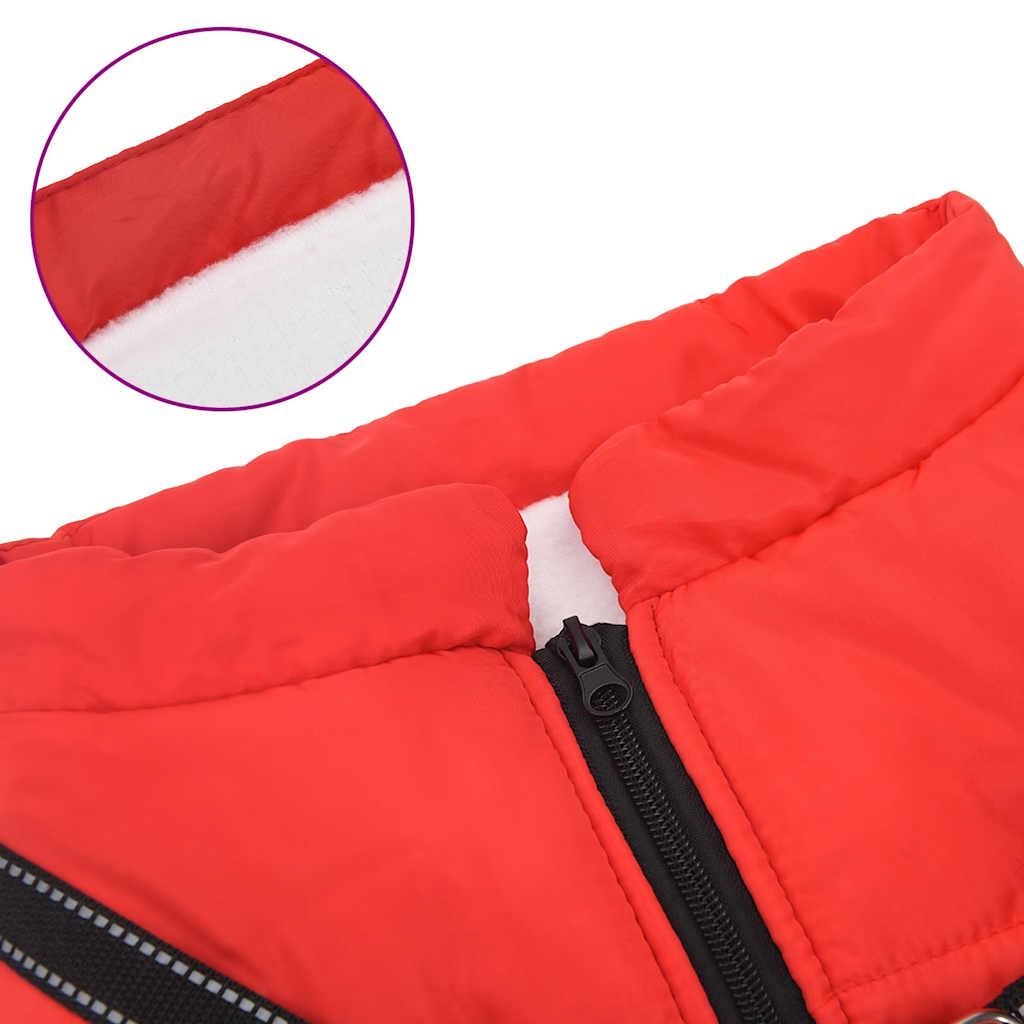 Dog Coat with Harness Waterproof Reflective Red 4XL