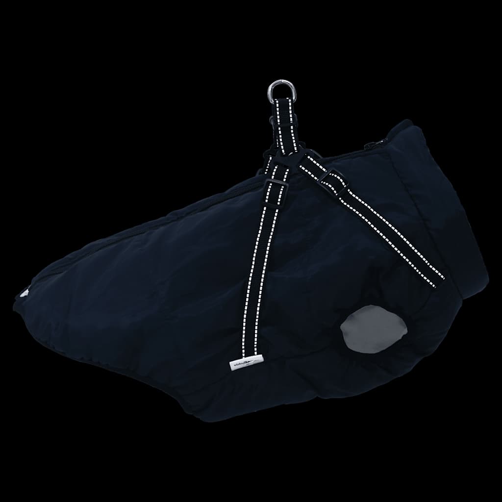 Dog Coat with Harness Waterproof Reflective Navy Blue 4XL