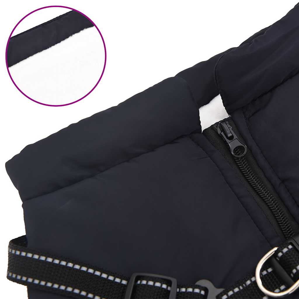 Dog Coat with Harness Waterproof Reflective Navy Blue 4XL