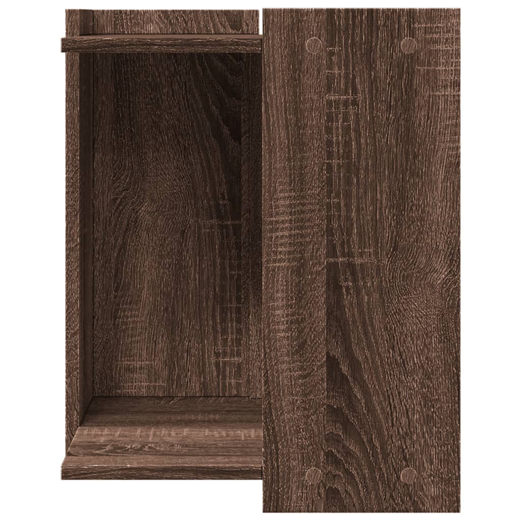 Cat Litter Box Enclosure Brown Oak 42x42x51 cm Engineered Wood