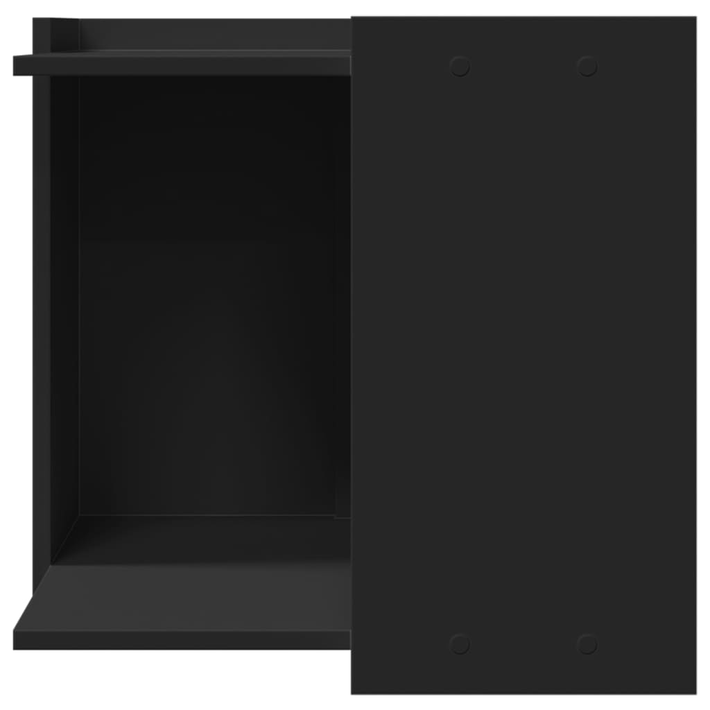 Cat Litter Box Enclosure Black 53x53x51 cm Engineered Wood