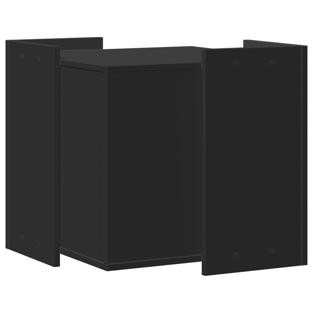 Cat Litter Box Enclosure Black 53x53x51 cm Engineered Wood