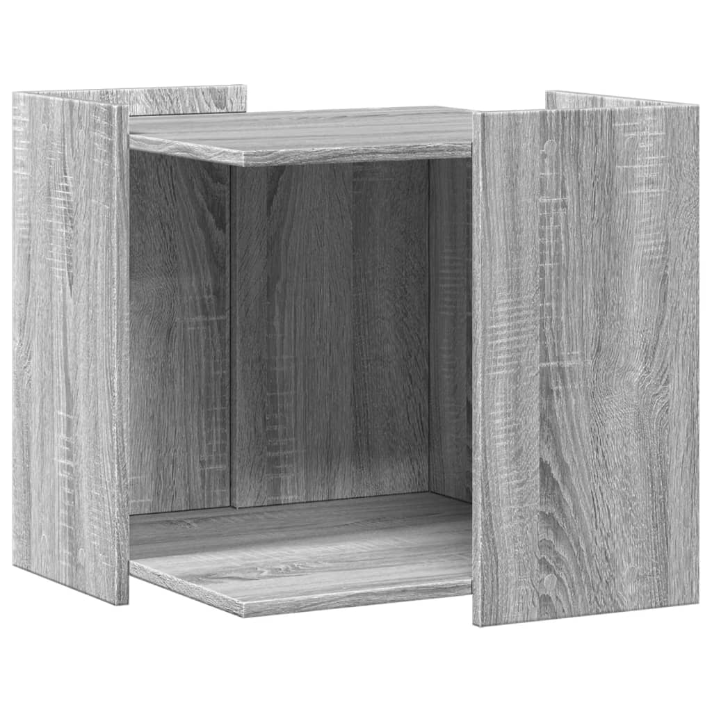 Cat Litter Box Enclosure Grey Sonoma 53x53x51 cm Engineered Wood