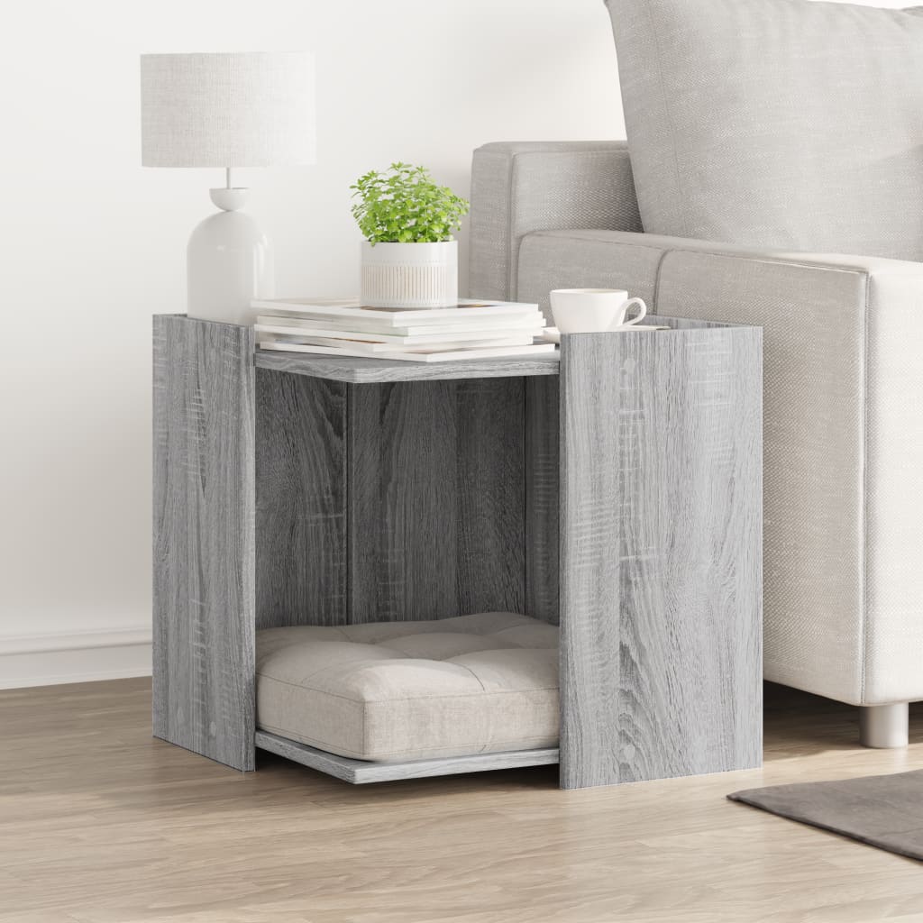 Cat Litter Box Enclosure Grey Sonoma 53x53x51 cm Engineered Wood