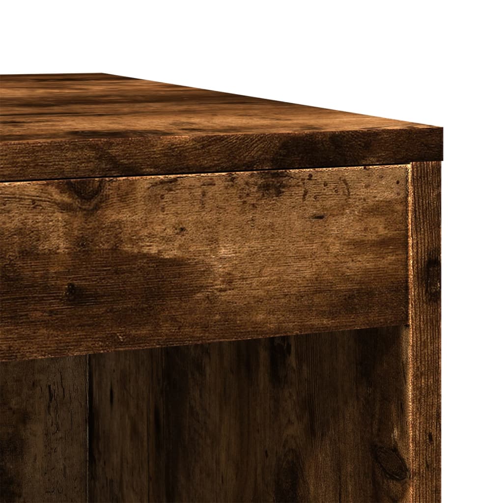 Cat Litter Box Enclosure Smoked Oak 47x59x42 cm Engineered Wood