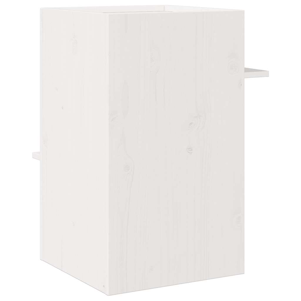 Cat House White 43x43x60 cm Solid Wood Pine