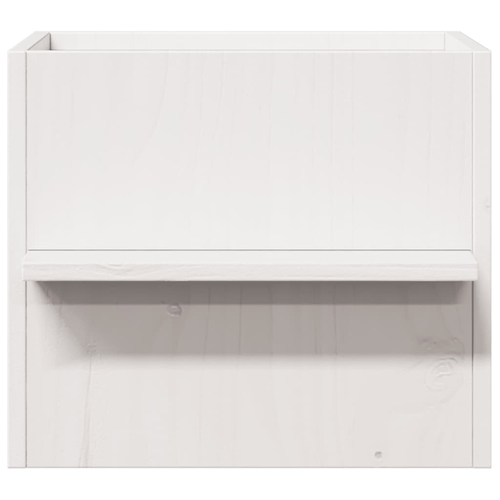 Cat House White 51x35x30 cm Solid Wood Pine