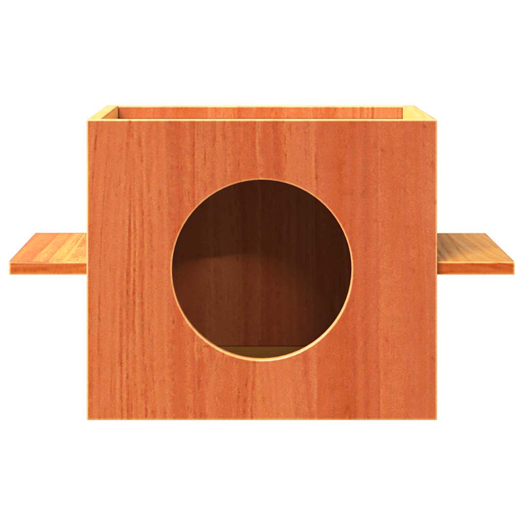Cat House Wax Brown 51x35x30 cm Solid Wood Pine