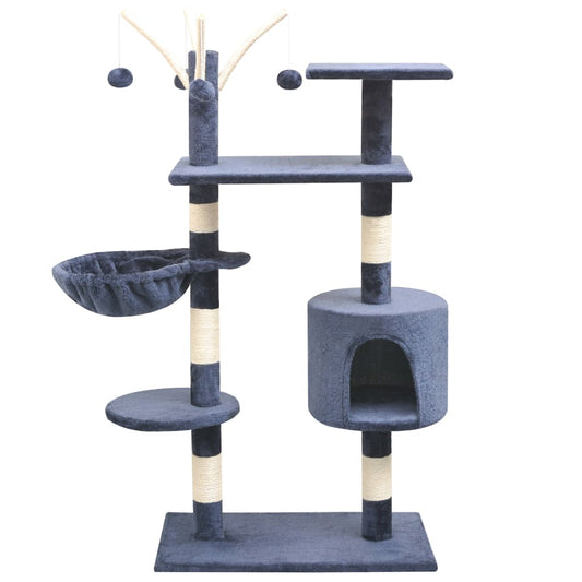 Cat Tree with Sisal Scratching Posts 125 cm Dark Blue