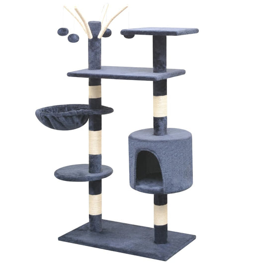 Cat Tree with Sisal Scratching Posts 125 cm Dark Blue