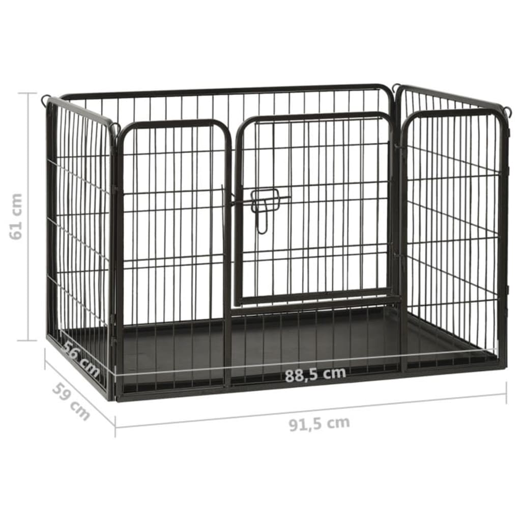 Parc pour chiots en acier 91,5 x 59 x 61 cm