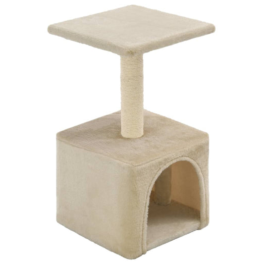 Cat Tree with Sisal Scratching Post 55 cm Beige