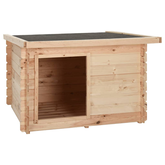Dog House 122.5x118x82.6 cm Solid Pine Wood 14 mm