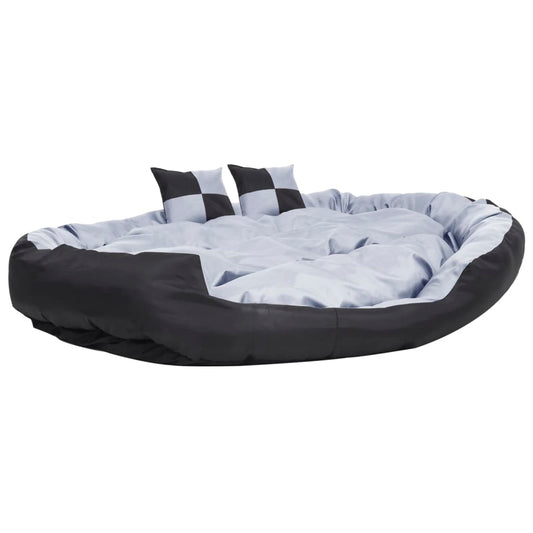 Reversible & Washable Dog Cushion Grey and Black 150x120x25 cm