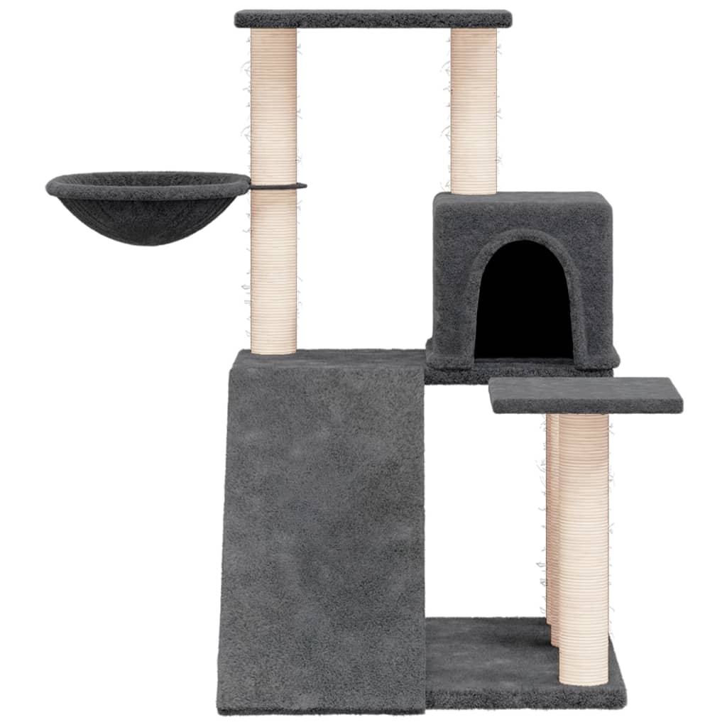 Cat Tree with Sisal Scratching Posts Dark Grey 82 cm