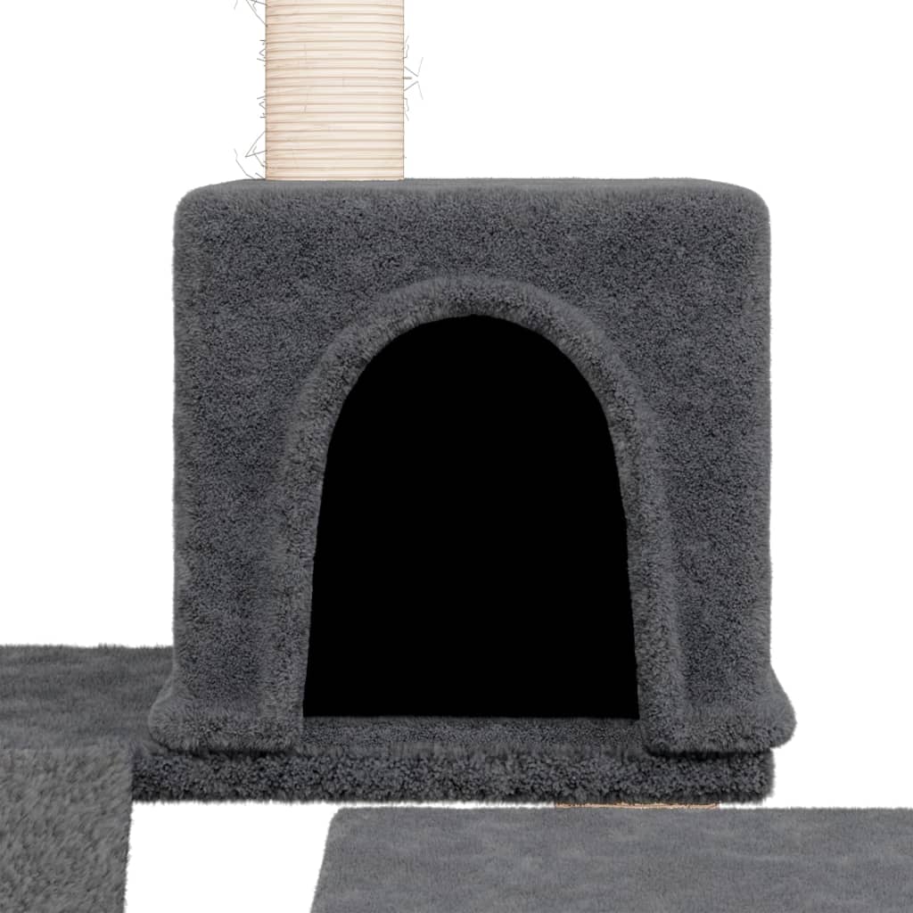 Cat Tree with Sisal Scratching Posts Dark Grey 82 cm