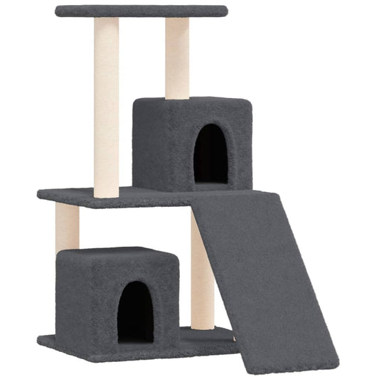 Cat Tree with Sisal Scratching Posts Dark Grey 82 cm