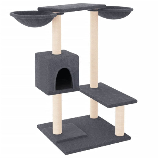 Cat Tree with Scratching Posts Dark Grey 82 cm