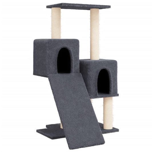 Cat Tree with Sisal Scratching Posts Dark Grey 82 cm