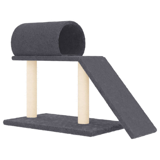 Cat Scratching Posts with Tunnel and Ladder Dark Grey 55.5 cm