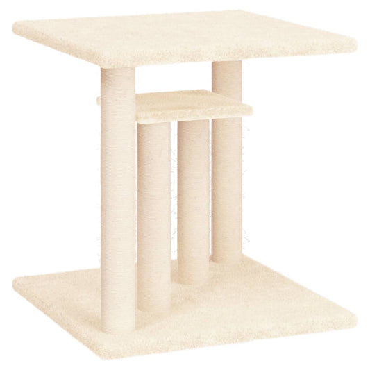 Cat Scratching Posts with Platforms Cream 50 cm