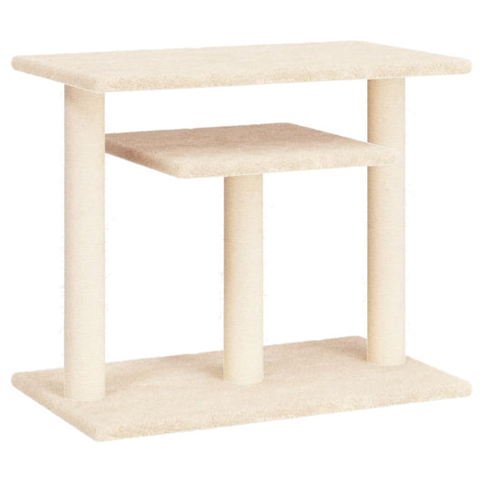 Cat Scratching Posts with Platforms Cream 62.5 cm