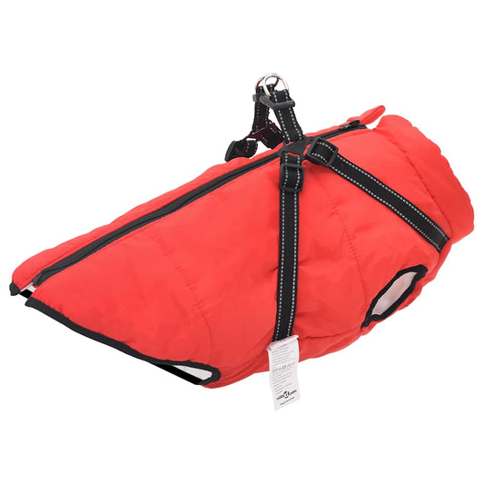 Dog Coat with Harness Waterproof Reflective Red 4XL