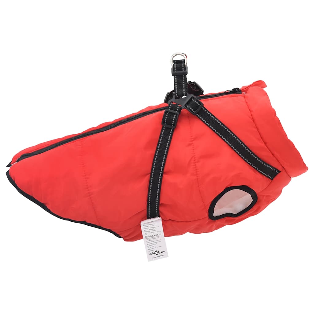 Dog Coat with Harness Waterproof Reflective Red 4XL