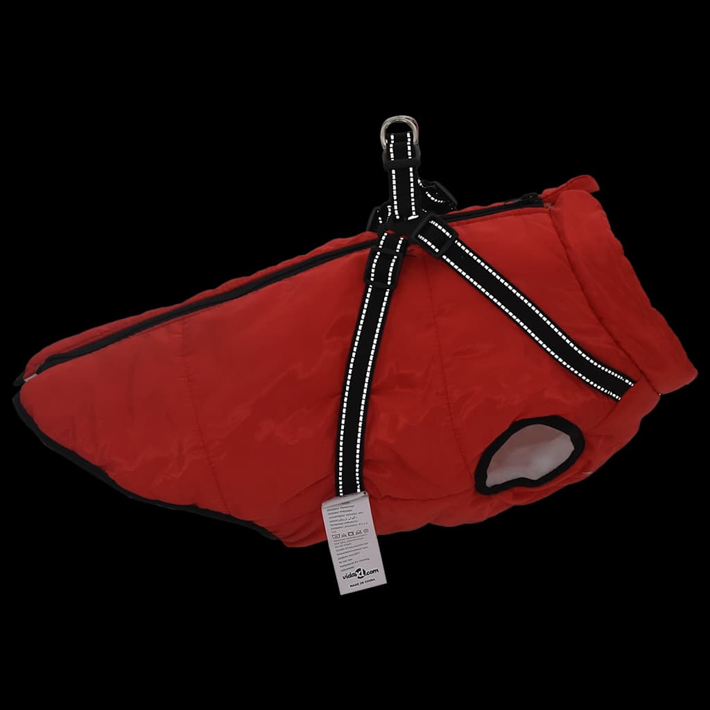 Dog Coat with Harness Waterproof Reflective Red 4XL