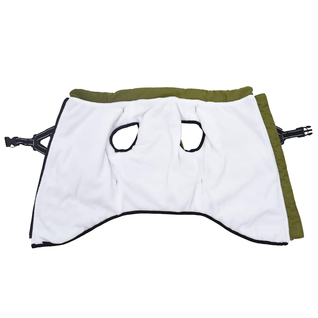 Dog Coat with Harness Waterproof Reflective Army Green 4XL