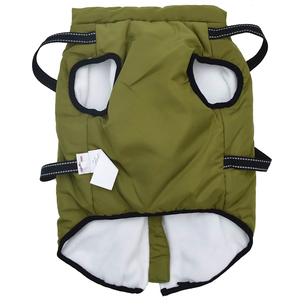 Dog Coat with Harness Waterproof Reflective Army Green 4XL