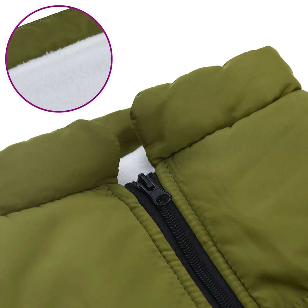 Dog Coat with Harness Waterproof Reflective Army Green 4XL