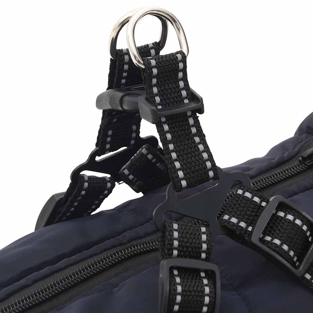 Dog Coat with Harness Waterproof Reflective Navy Blue 4XL
