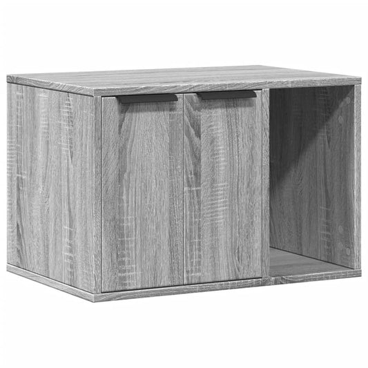 Cat Litter Box Enclosure Grey Sonoma 60x40x40 cm Engineered Wood