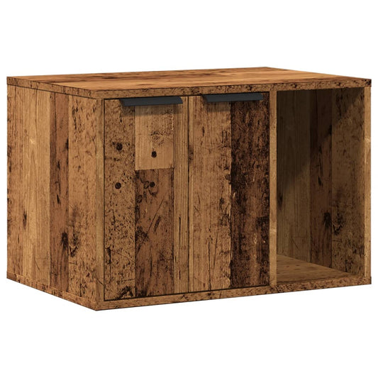 Cat Litter Box Enclosure Old Wood 60x40x40 cm Engineered Wood