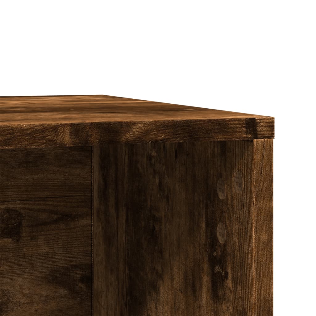 Cat Litter Box Enclosure Smoked Oak 80x50x45 cm Engineered Wood