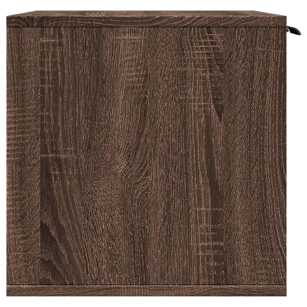 Cat Litter Box Enclosure Brown Oak 80x50x45 cm Engineered Wood