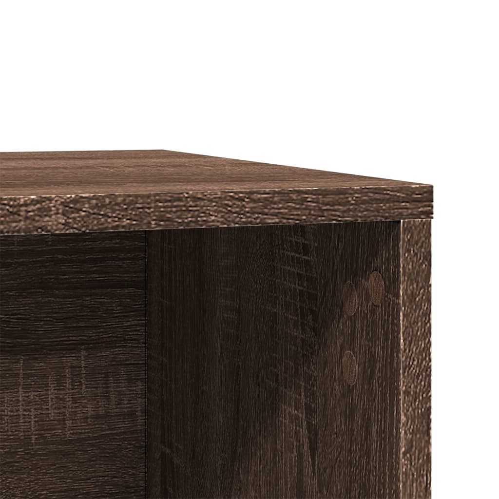 Cat Litter Box Enclosure Brown Oak 80x50x45 cm Engineered Wood