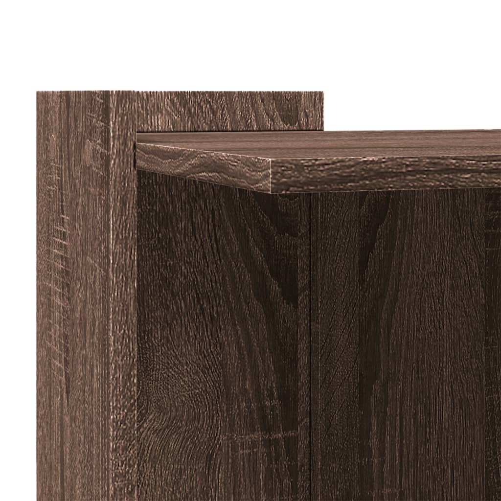 Cat Litter Box Enclosure Brown Oak 42x42x51 cm Engineered Wood