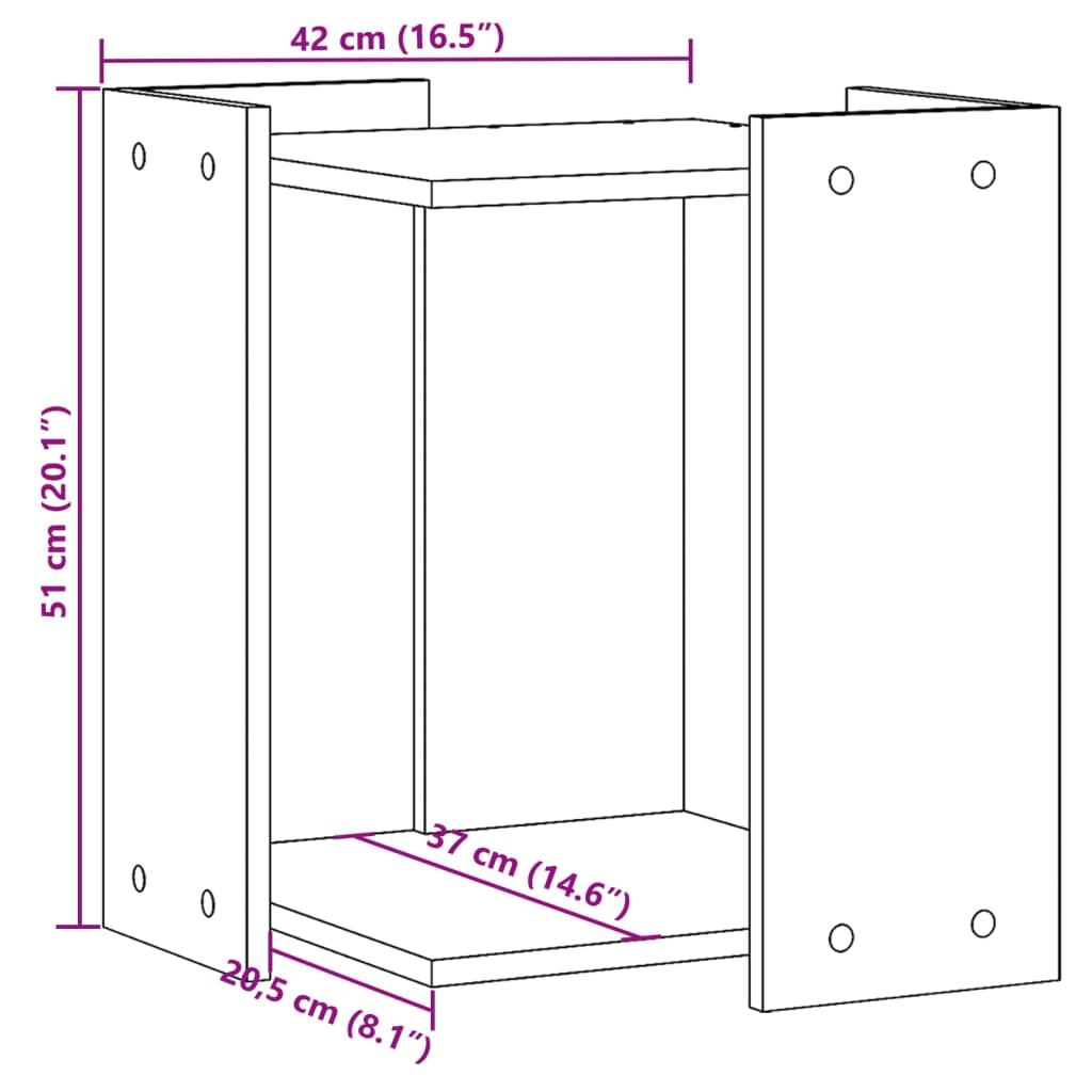 Cat Litter Box Enclosure Brown Oak 42x42x51 cm Engineered Wood