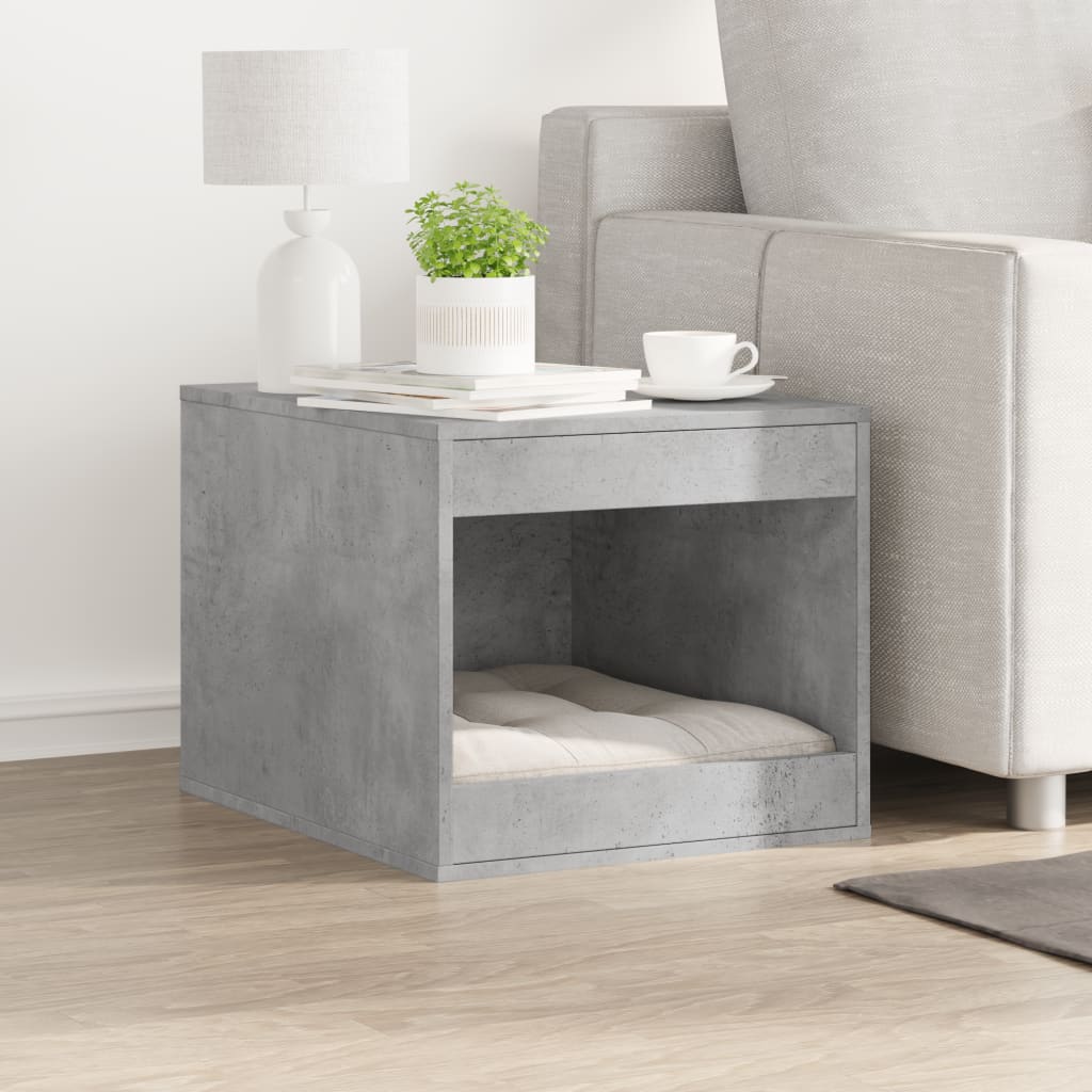 Cat Litter Box Enclosure Concrete Grey 47x59x42 cm Engineered Wood