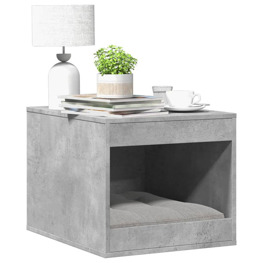 Cat Litter Box Enclosure Concrete Grey 47x59x42 cm Engineered Wood